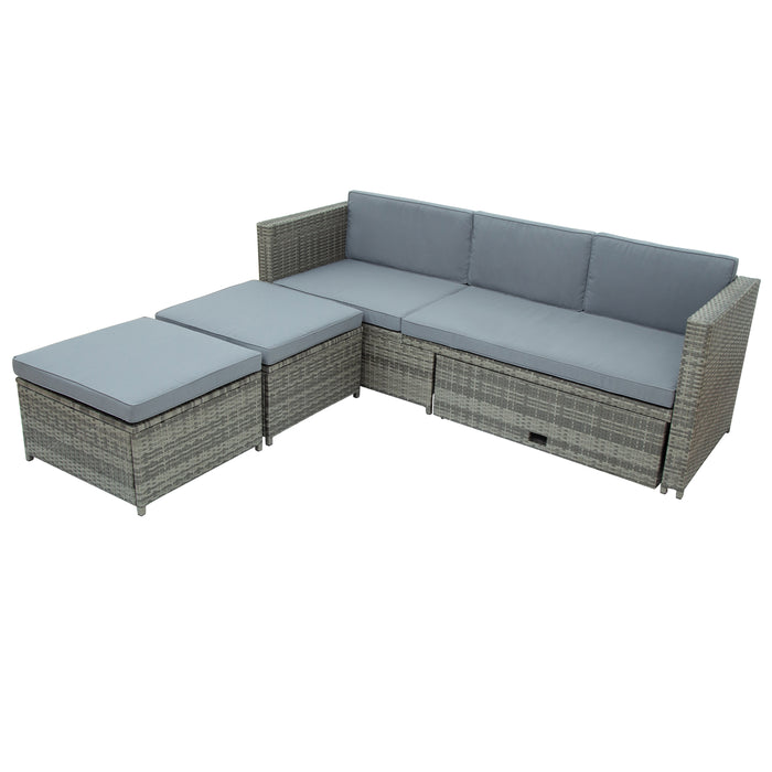 4-piece Outdoor Patio Set - Gray