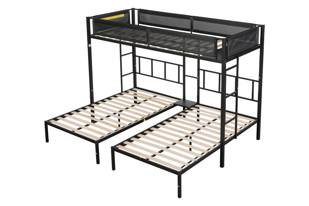 Triple twin bunk bed - Black