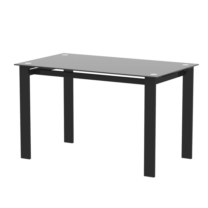 Modern tempered glass black dining table