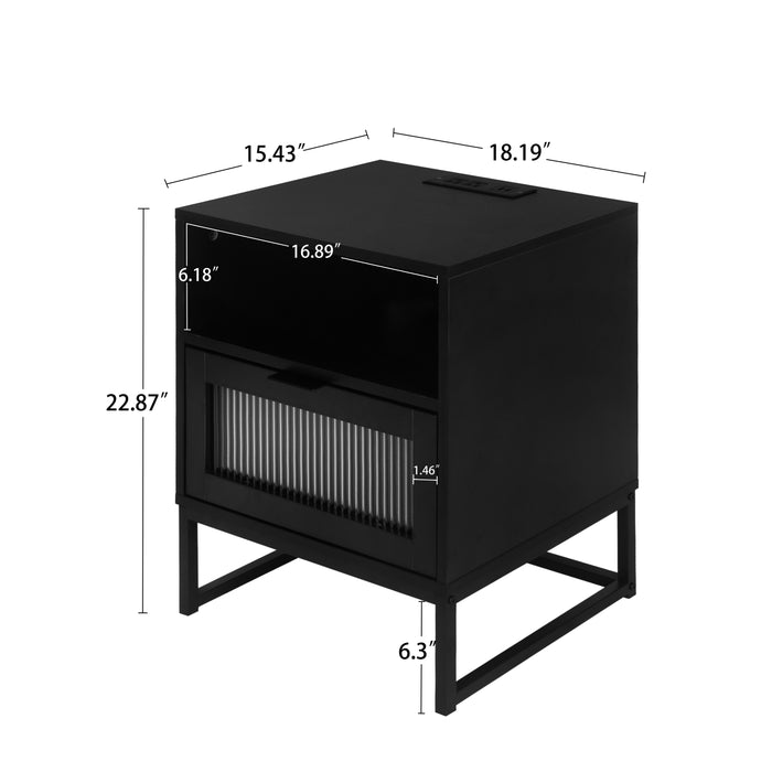 Nightstand with LED Lights