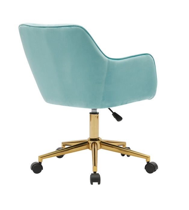 Modern Velvet Home Office Chair - light Blue