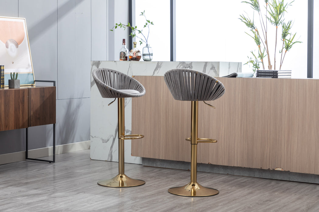 Velvet Bar Stools (Set of 2)