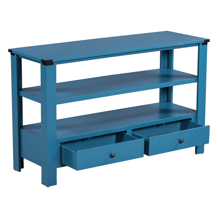 Modern Console Table for Living Room - Navy Blue