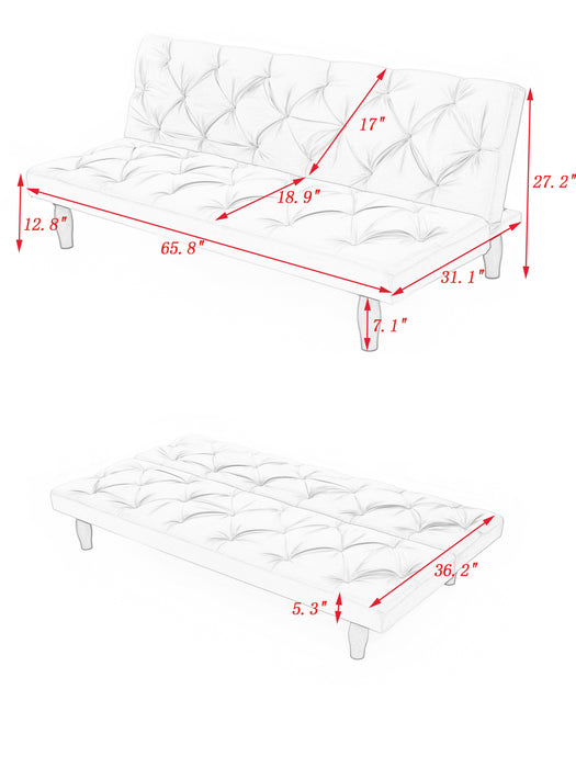 Green Velvet Sofa Bed - Green