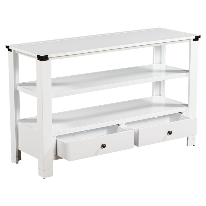 Modern Console Table for Living Room - White