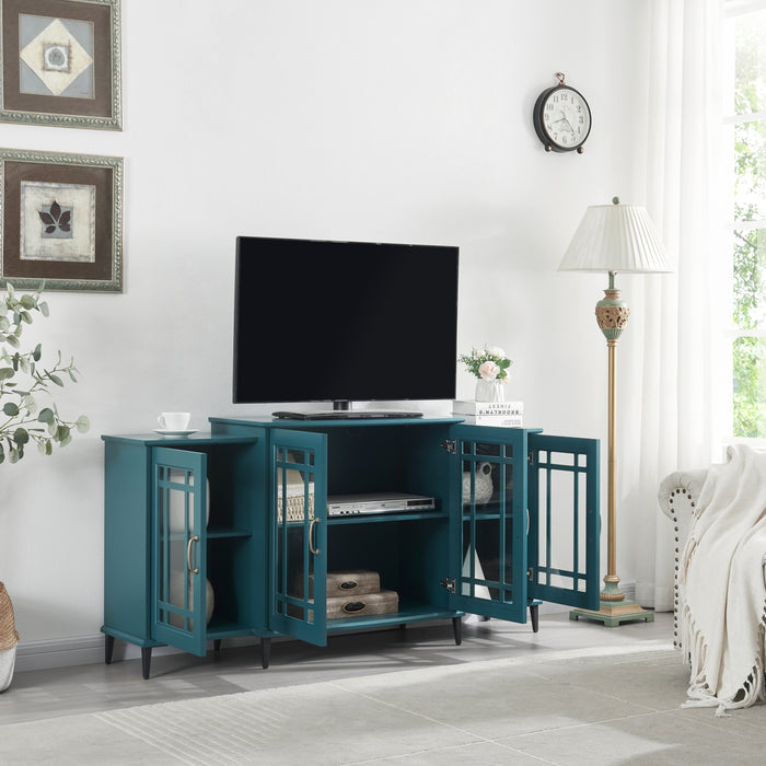 62” TV Stand - Teal Blue