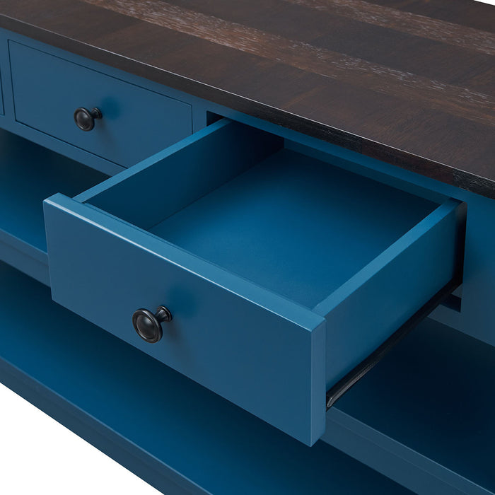 Modern Console Table for Living Room - Blue