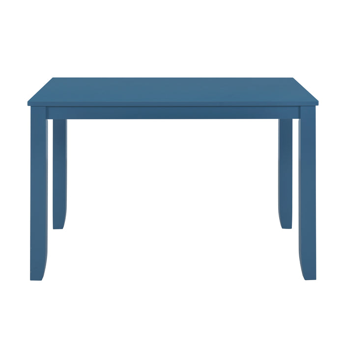 5-Piece Rustic Minimalist Wood  Dining Table Set - Blue