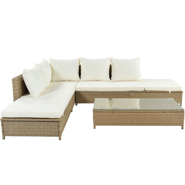 3-Piece Rattan Sofa Set