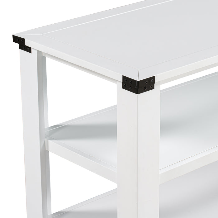 Modern Console Table for Living Room - White