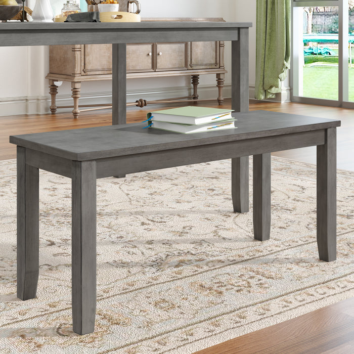 6-piece Farmhouse Rustic Dining Table set - Antique Gray wash