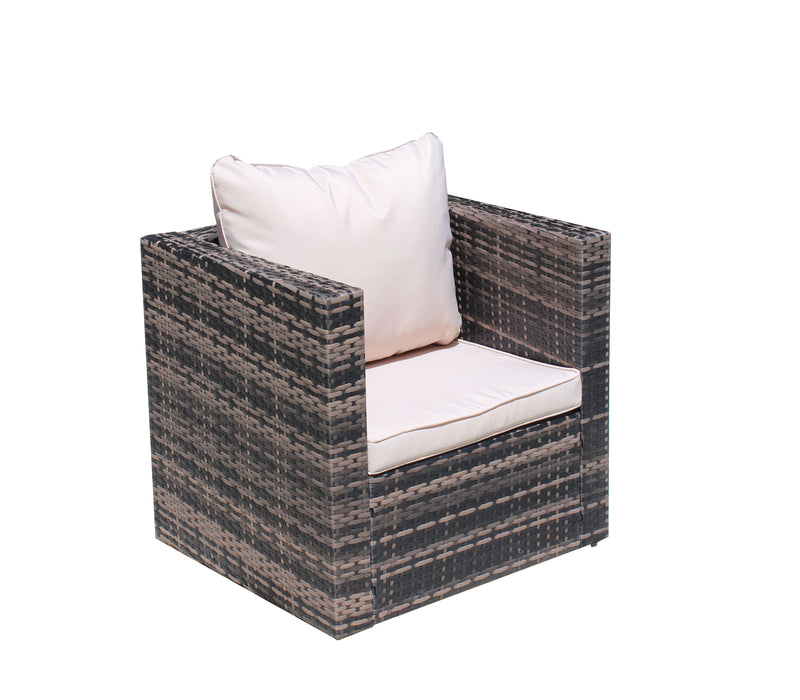 Rattan Patio Furniture Set (4 Pieces, Brown)