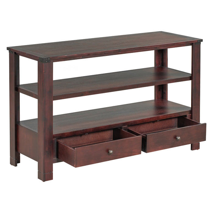 Modern Console Table for Living Room - Espresso