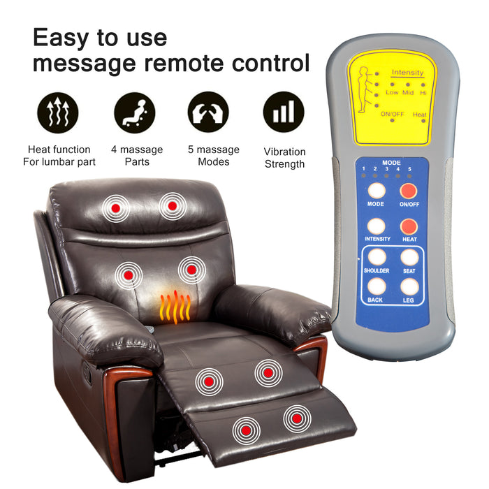 PU ReclinerChair with Heating and Massage