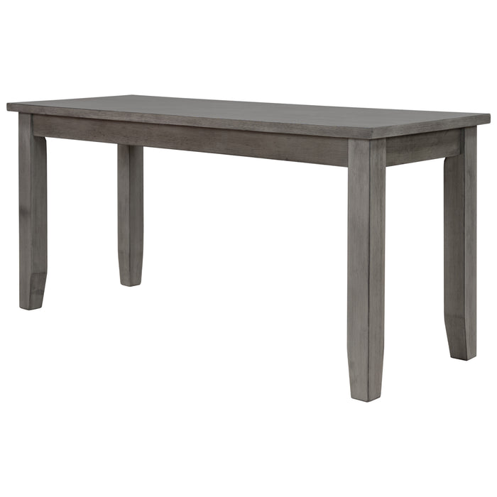 6-piece Farmhouse Rustic Dining Table set - Antique Gray wash