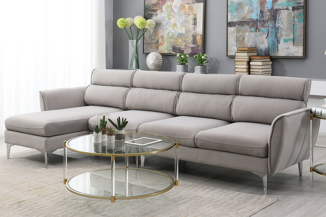 Convertible L Shape Sectional Sofa - Gray