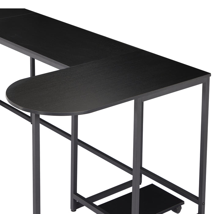 U-shaped Computer Desk - Black