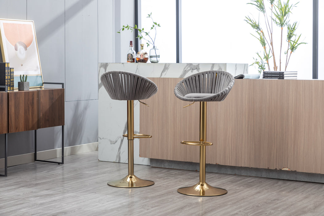 Velvet Bar Stools (Set of 2)