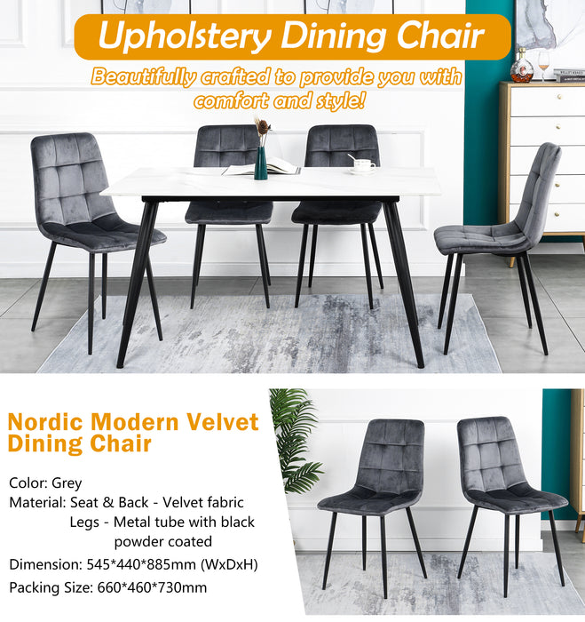 Modern Velvet Dining Chairs (set of 4)