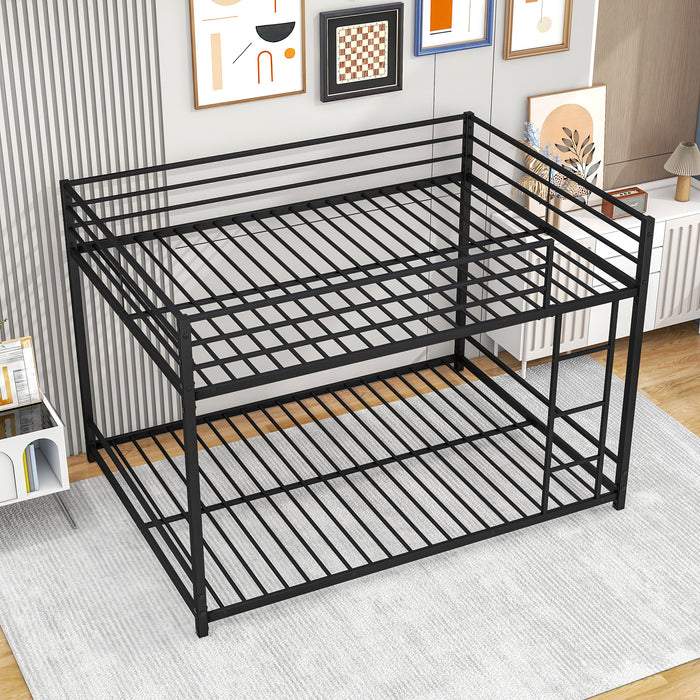 Metal Bunk Bed Full Over Full - Black