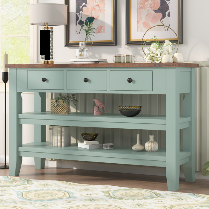 Modern Console Table for Living Room - Green