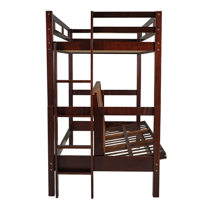 Twin over Full Bunk Bed - Espresso