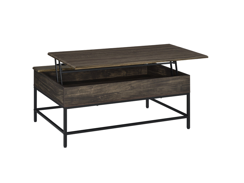 Modern Brown MDF Lift Top Coffee and End Table Set - Brown ( 2 piece )