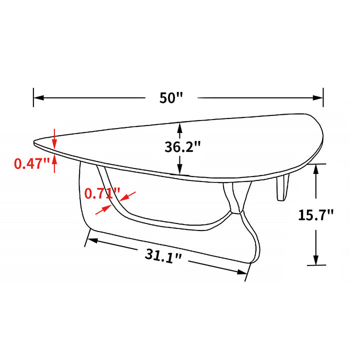 Modern Triangle coffee table for Living Room - Coffee