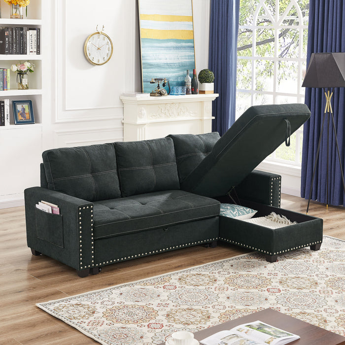 Reversible Sleeper Sectionalwith Storage Chaise