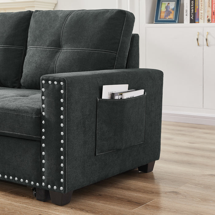 Reversible Sleeper Sectionalwith Storage Chaise