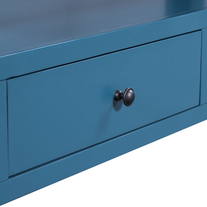 Modern Console Table for Living Room - Navy Blue