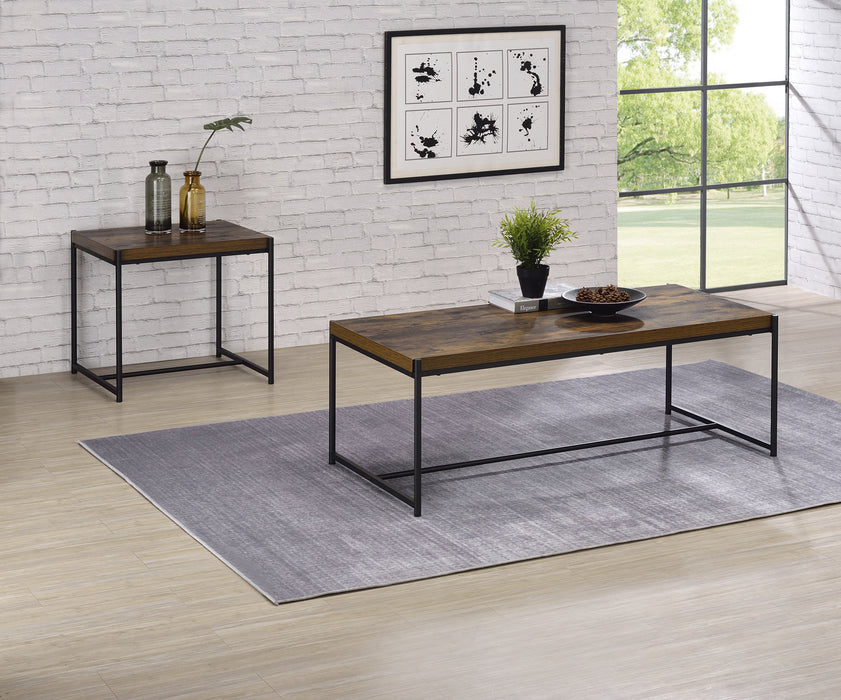 Modern Coffee and End Table 3pc set - Brown