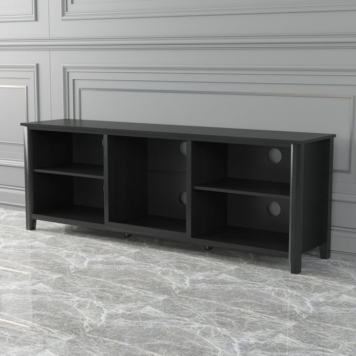 TV Stand Storage Media Console Entertainment Center - Tradition Black