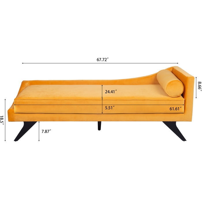 Right Square Arm Reclining Chaise Lounge