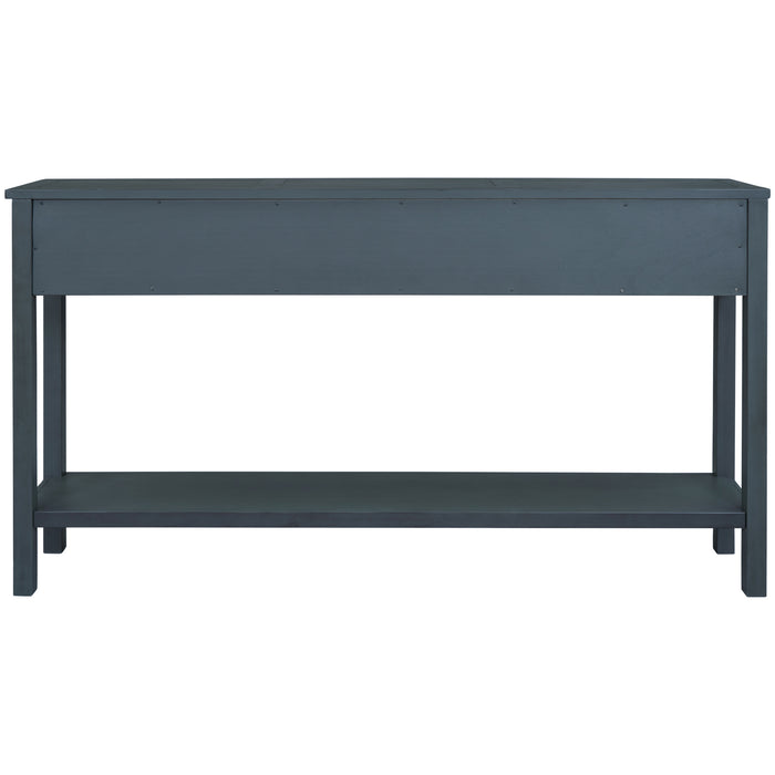 Rustic Entryway Console Table- Navy