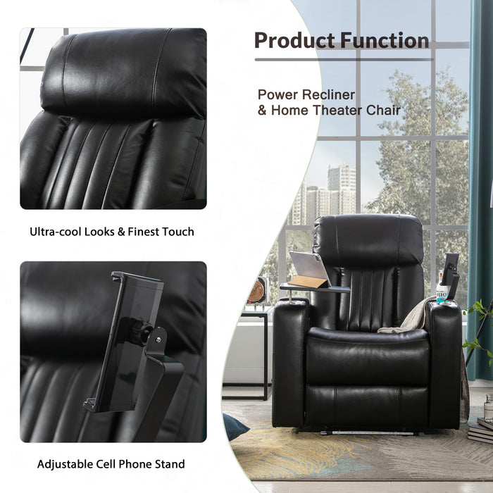 Orisfur. Power Motion Recliner with USB Charging Port and Hidden Arm Storage