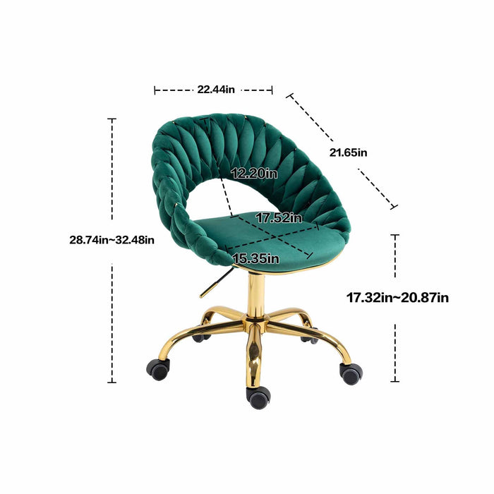 Adjustable Swivel Chair - Emerald