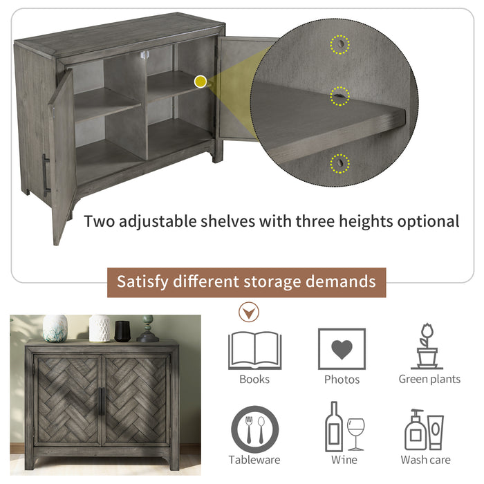 Modern Console Table Sofa Table for Living Room - Antique Gray