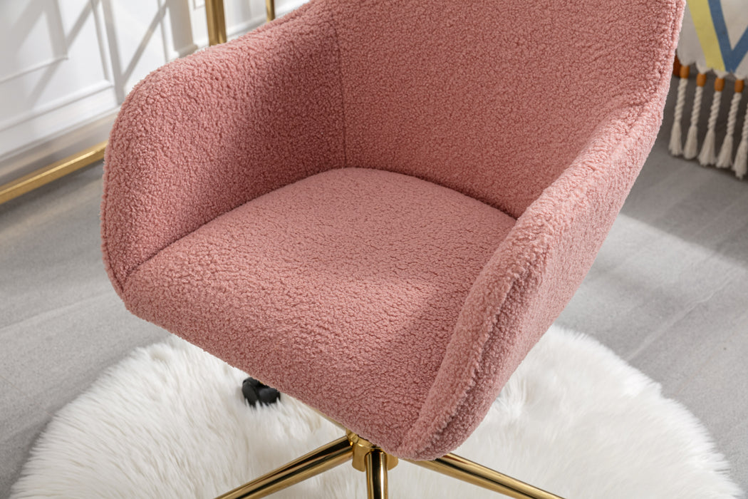 Modern Teddy Fabric Home Office Chair - Pink