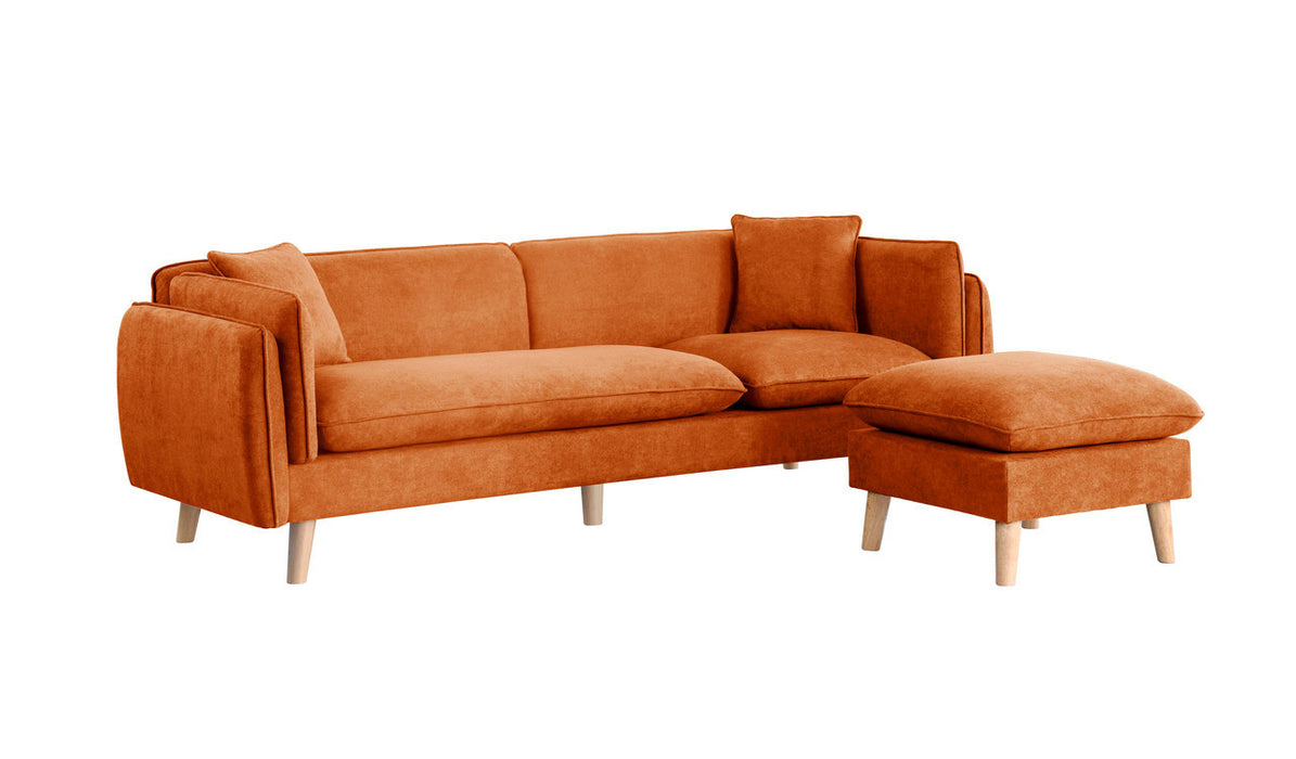 Brayden Sectional Sofa Chaise - Orange