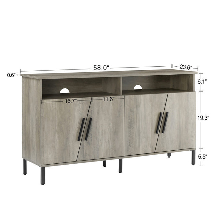 Farmhouse style TV Stand (Grey)