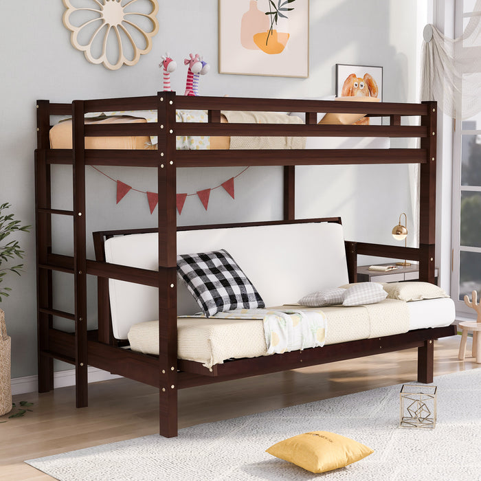 Twin over Full Bunk Bed - Espresso