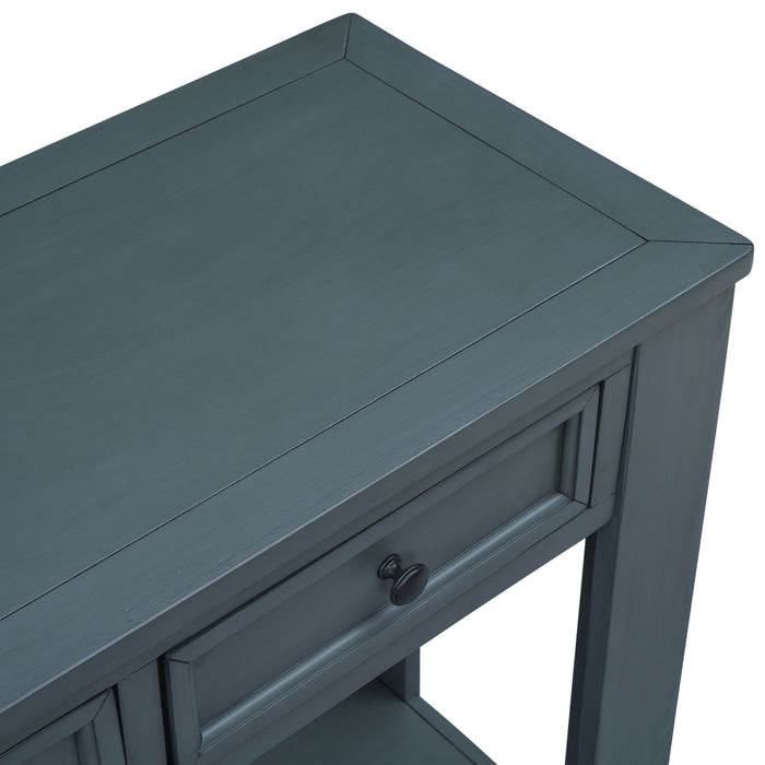 Console Table/Sofa Table with Storage Drawers - Navy