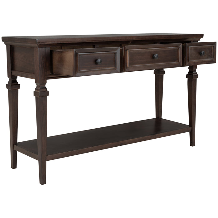 Classic Retro Style Console Table - Espresso