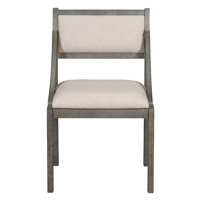 Retro Wood Dining Chairs Set of 2 (Gray)