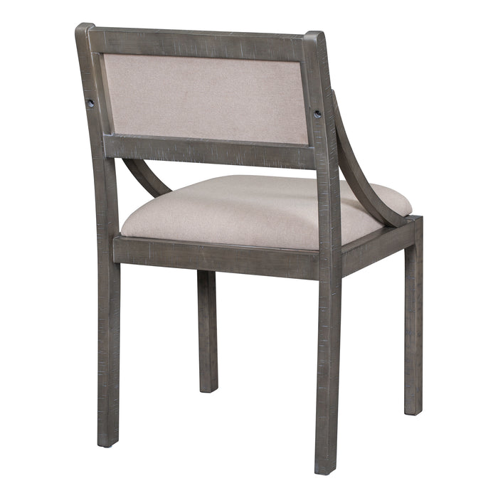 Retro Wood Dining Chairs Set of 2 (Gray)