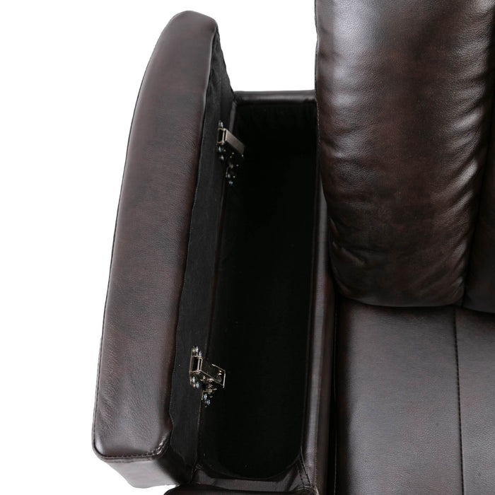 Power Motion Recliner with USB Charging Port and Hidden Arm Storage