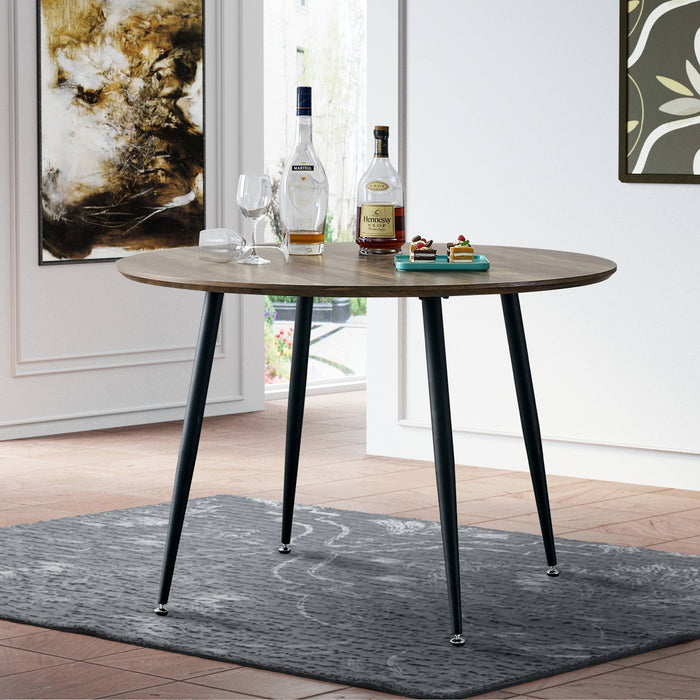 Modern simplicity roundI Imitation wood grain  dining table