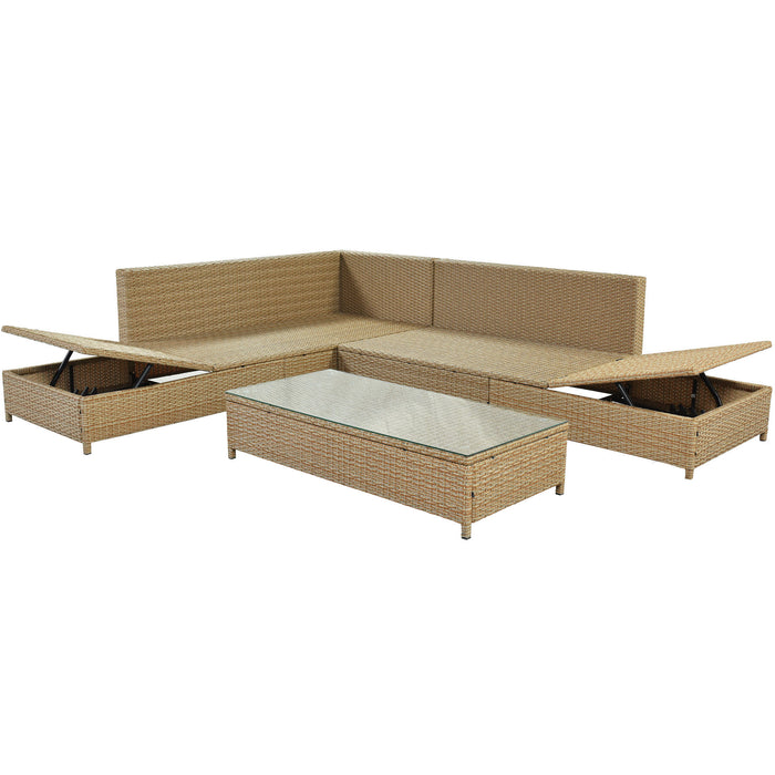 3-Piece Rattan Sofa Set