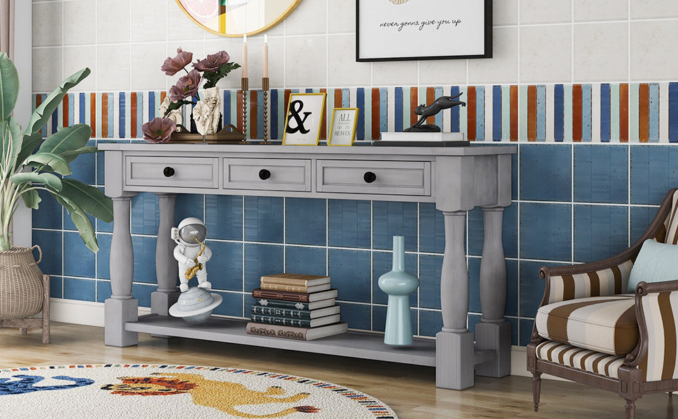 Console Table  - Gray Wash